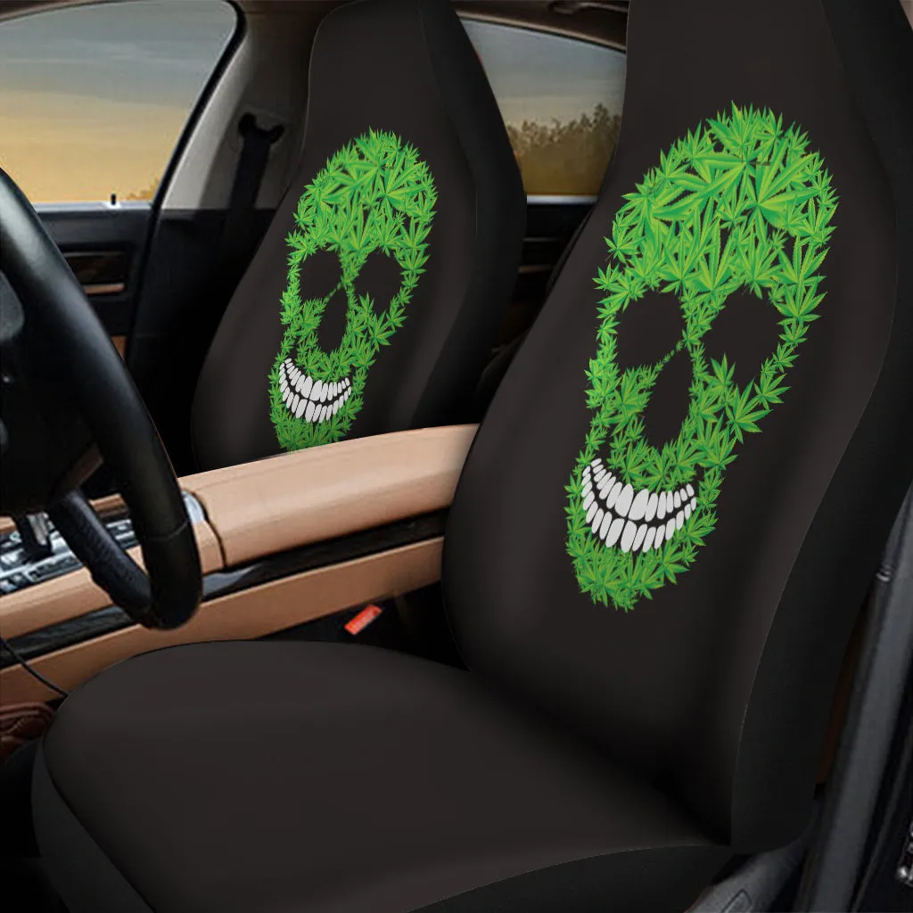 Cannabis Skull Print Universal Fit Car Seat Covers