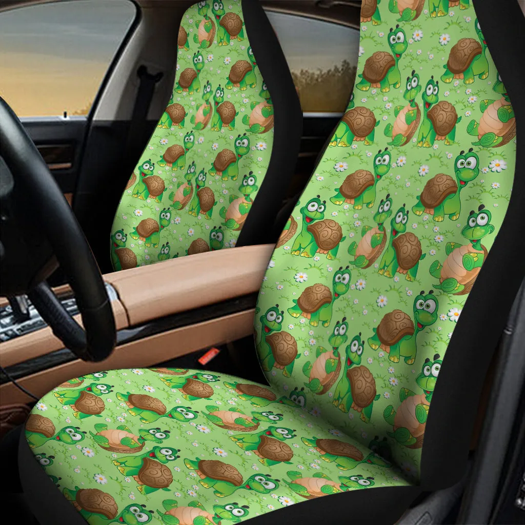 Cartoon Turtle Pattern Print Universal Fit Car Seat Covers