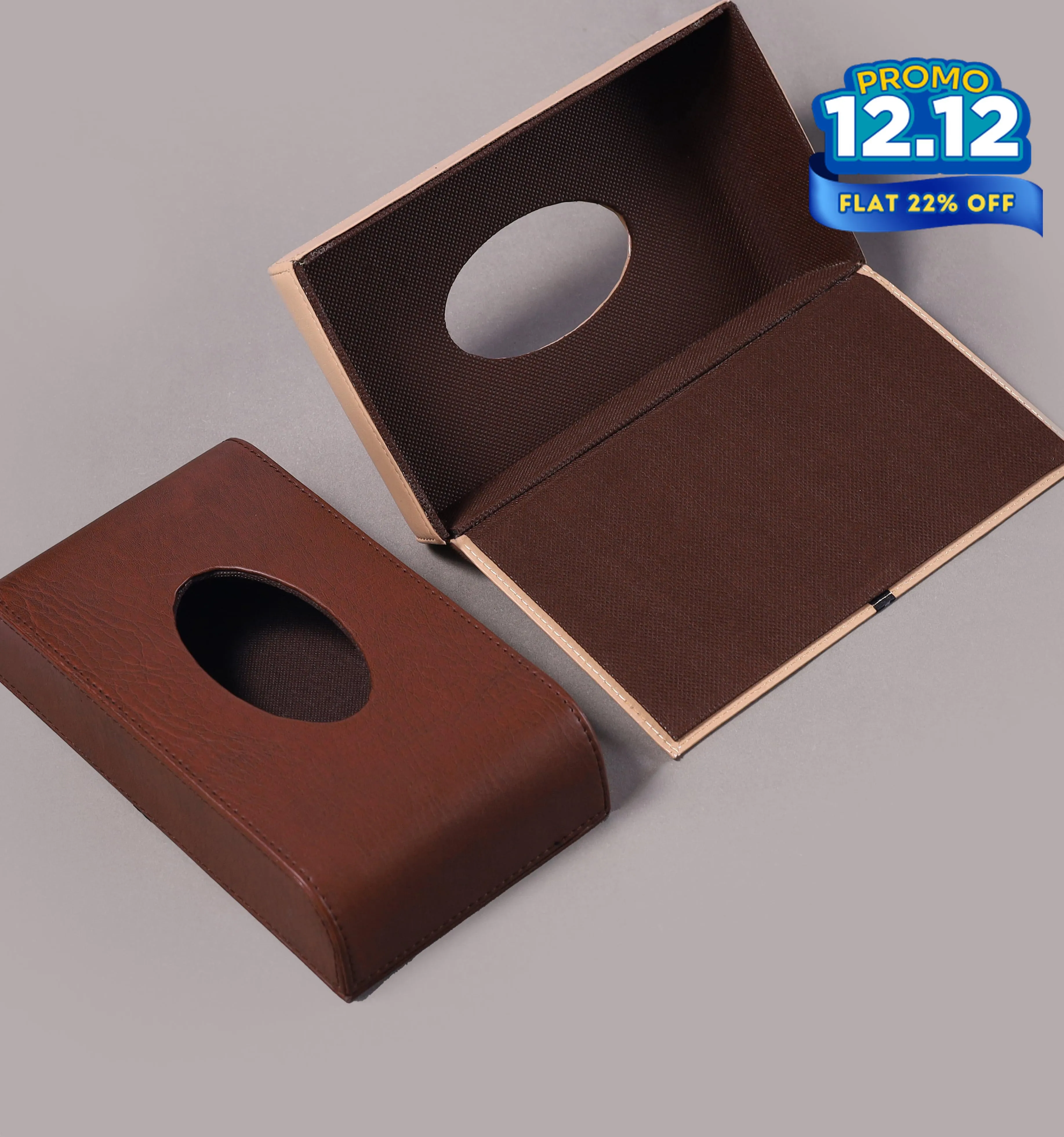 Premium PU Leather Tissue Box