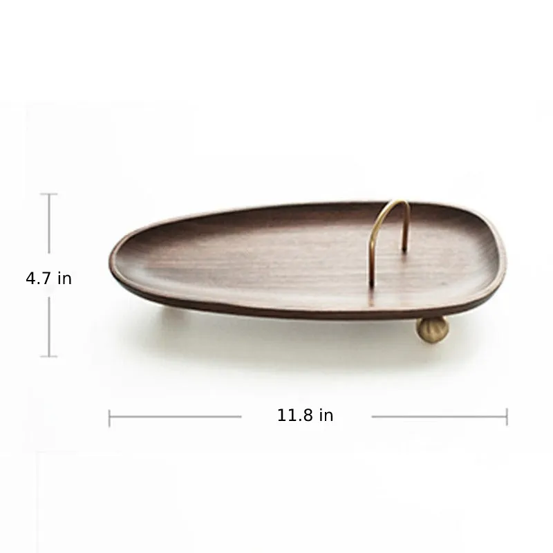 Slide Wooden & Gold Portable Trays