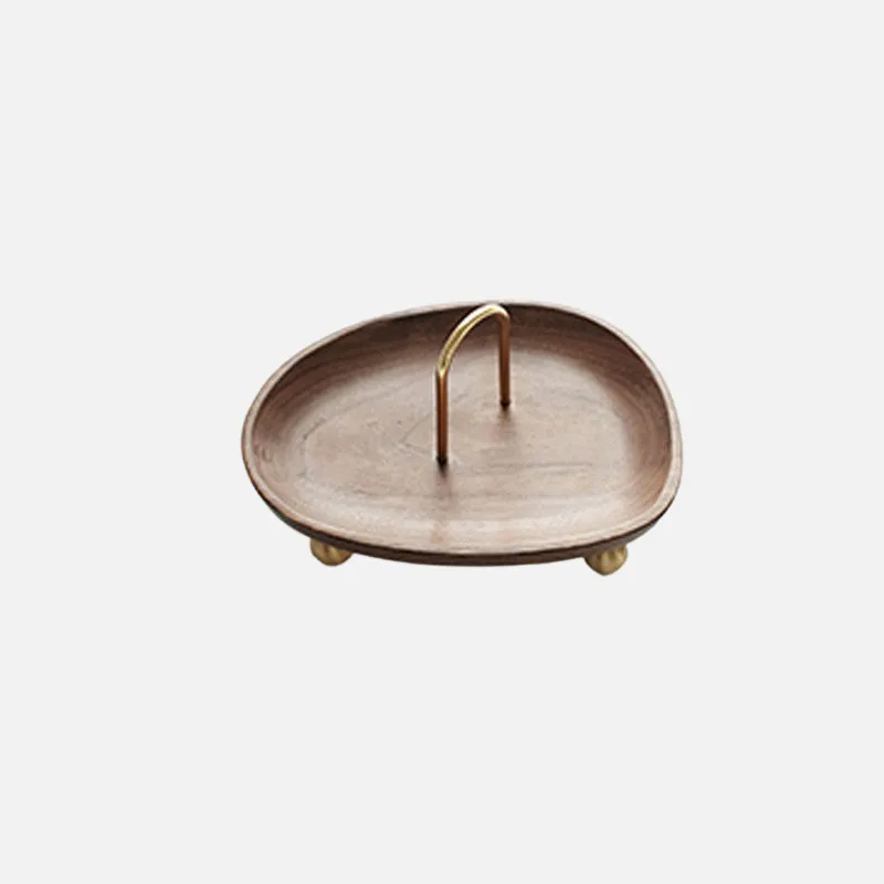 Slide Wooden & Gold Portable Trays